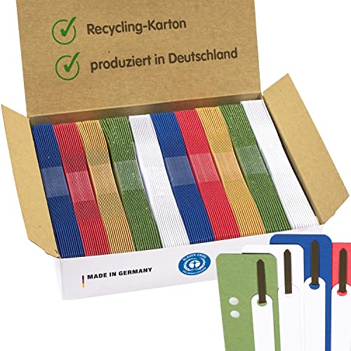 perfect line • 250 Heftstreifen Pappe, recycling Karton, MADE IN GERMANY, Blauer Engel zertifiziert