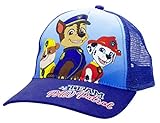 Paw Patrol Kappe für Kinder - Team Chase Marshall Rubble Cap Basecap Baseballkappe verstellbar Blau