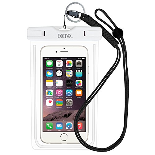 wasserdichte Handyhülle IPX8 Tasche - EOTW wasserdichte Handy hülle kompatibel für iPhone 12/11 Pro Max Samsung S21/S20/A51/A71 Huawei Segeln Zubehör Smartphone Universal Umhängetasche (Weiß)
