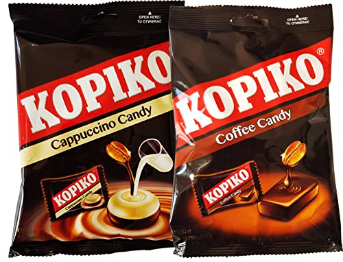 Kopiko Candy Variety Pack - Kopiko Coffee Candy (100g) und Kopiko Cappuccino Candy (100g)