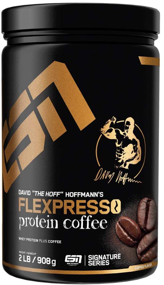 ESN FLEXPRESSO Protein Coffee – Erstklassiges Proteinpulver mit echtem Kaffee – lecker & cremig – 30 Portionen – 908 g
