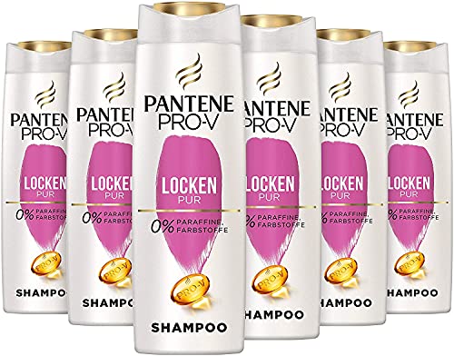 Pantene Pro-V Locken Pur Shampoo für Glänzende und Elastische Locken, 6er Pack (6 x 300ml), Haar Locken, Shampoo Locken, Haarpflege, Shampoo Damen, Beauty