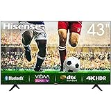 43' Hisense 4K HDR Ultra HD-Fernseher, DTS-Sound, DLED-Hintergrundbeleuchtung, Panel-Bittiefe 8 Bit + FRC, Eingangsverzögerung