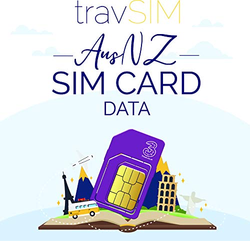 travSIM SIM Karte für Australien & Neuseeland (Three UK SIM Karte) Gültig für 60 Tage - 3GB Mobile Daten – Australien Neuseeland UK Three SIM Karte – Kostenloses Roaming in 71+ Reisezielen