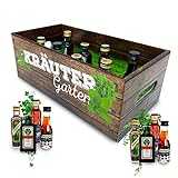 Longfair Männer-Kräutergarten | witziges Geschenk mit Alkohol | 8x Kräuter-Likör für Männer und Frauen | Jägermeister, Kümmerling u.v.m.
