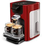 Philips Domestic Appliances Senseo Quadrante HD7865/80 Kaffeepadmaschine (XL-Wassertank) 1.45 Watt,1.2 L, 19 x 27 x 29 cm, Rot