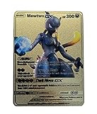 Mewtwo GX Dark Nova Pokémon Goldkarte - Sammlerseltenes glänzendes Gold - Limitierte Vorrat