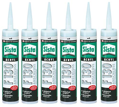 6er Pack: Henkel Sista Acryl-Fugendichter F130, 300ml Kartusche