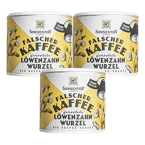 Sonnentor - Löwenzahnwurzel geröstet Falscher Kaffee Dose - 75 g - 3er Pack