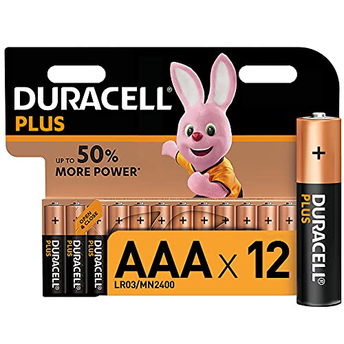 Duracell Plus AAA Micro Alkaline Batterien LR03, 12er Pack