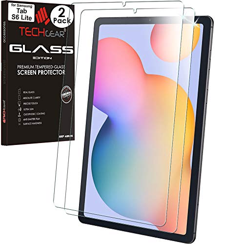 TECHGEAR 2 Stück Glas Schutzfolie kompatible mit Samsung Galaxy Tab S6 Lite 10,4 zoll 2022/2020 (SM-P610/P613/P615/P619) Schutzfolie, Displayschutzfolie aus gehärtetem Glas [9H Härte] Crystal Clarity