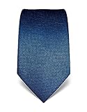 Vincenzo Boretti Herren Krawatte reine Seide Karo Muster kariert edel Männer-Design zum Hemd mit Anzug für Business Hochzeit 8 cm schmal/breit blau
