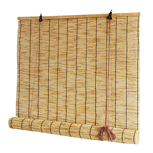 SANJIANG Bambus Roll Up Shade Reed Rollo Vorhang Sonnenschirm/Eco/Wasserdicht Für Drinnen Draußen Küche Patio Mit Lifter,1x3m