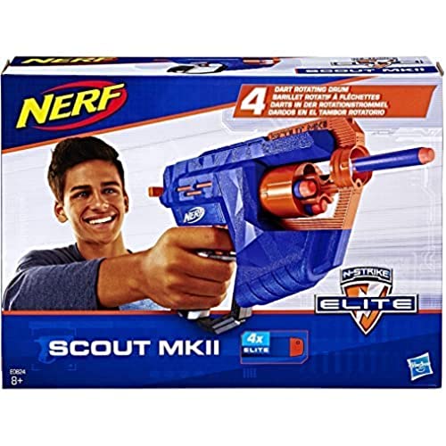 NERF N-Strike Elite Scout MKII, Spielzeugblaster mit integrierter Rotationstrommel
