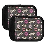 XOXO Gepäckgriffbandagen mit Lippen, schützender Kofferanhänger, für Flughafen-Reisetasche, 2 Stück