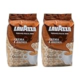 Lavazza Kaffee Crema E Aroma, ganze Bohnen, Bohnenkaffee (2 x 1kg Packung)