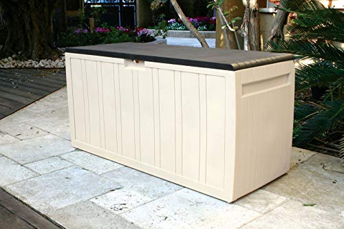 XXL Kissenbox/Auflagenbox Leonardo in Creme-Weiß mit 270 Liter Nutzvolumen- robust, abwaschbar und einfach im Aufbau