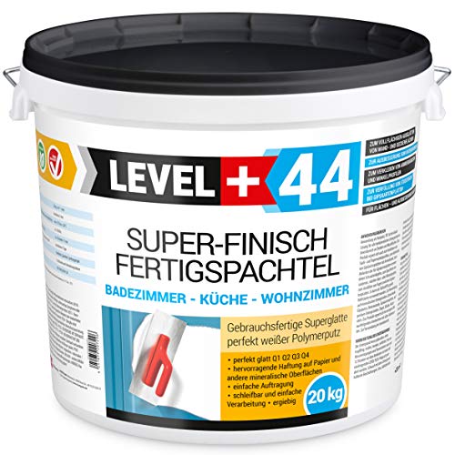 Super Finish Spachtel 20kg Fertigspachtel Q4 Perfekt Glätt Flächen Füll für Küche Bad Wohnzimmer RM44