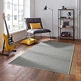 Taracarpet Kurzflor-Teppich Joy Flachgewebe Schlingenteppich für Wohnzimmer Schlafzimmer und Kinderzimmer grau 080x150 cm