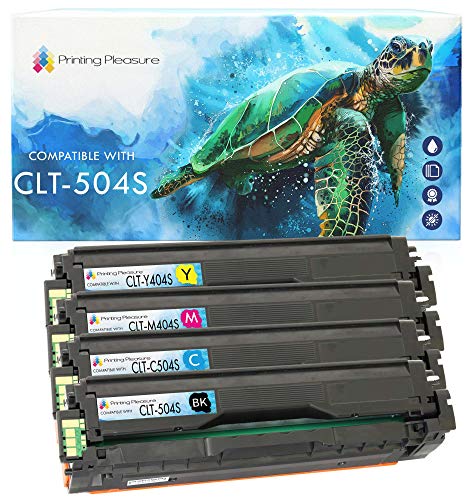 Printing Pleasure CLT-504S 4 Toner kompatibel für CLT-P504C Samsung Xpress SL-C1810W SL-C1860FW CLX-4195FN CLX-4195N CLX-4195FW CLP-415N CLP-415NW, Schwarz/Cyan/Magenta/Gelb