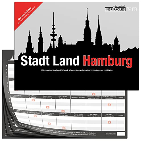 Stadt Land Hamburg - Tolles Hamburg Geschenk - Das Quiz Spiel für Hamburger und Fans - Hamburg Souvenirs, Hamburg Andenken - Hamburg Spiel für Freunde