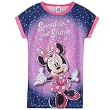 Disney Nachthemd Kinder Mädchen, Kurzarm Rosa Nachthemd mit Minnie Mouse, Weich Nachtkleid Mädchen Schlafanzug, Pyjama Kinder (Rosa, 9-10 Jahre)