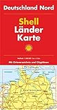 Shell Länderkarte Deutschland Nord 1:500.000: Mit Ortsverzeichnis und Cityplänen
