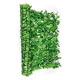 blumfeldt Fency Bright Ivy - Sichtschutz, Windschutz, Lärmschutz, 300 x 100 cm, Efeublätter, hohe Blickdichte, kunststoffummanteltes Gitternetz, 6 x 6 cm Maschenweite, hellgrün
