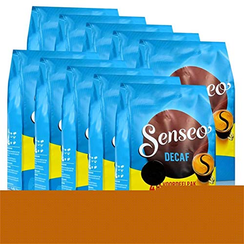 Senseo Kaffeepads Décafé / Entkoffeiniert, Reiches Aroma, Intensiv & Ausgewogen, Kaffee, neues Design, 10er Pack, 10 x 48 Pads