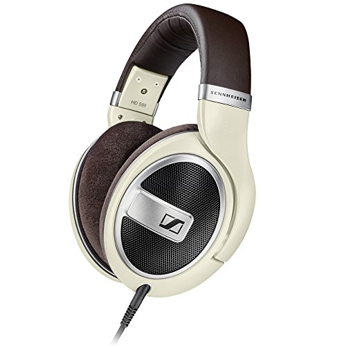 Sennheiser HD 599 Over-Ear offener High-End-Kopfhörer mit außergewöhnlicher Klangqualität und geringer Verzerrung - Audiophile Ohrhörer mit austauschbaren Ohrpolstern, matt-ivory