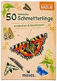 moses 42777878 Expedition Natur - 50 heimische Schmetterlinge| Bestimmungskarten im Set | Mit spannenden Quizfragen