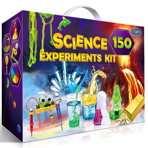 UNGLINGA 150 Experimente Kits für Kinder Jungen Mädchen, Wissenschaft Experimentierkasten Spielzeug Jungen Geschenke, Chemiebaukasten Kinder Labor