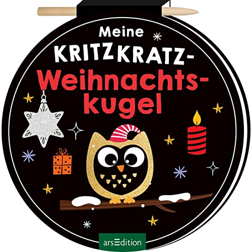 Meine Kritzkratz-Weihnachtskugel: Kreativer Kratzelspaß mit Malideen und Holzstift für Kinder ab 5 Jahren