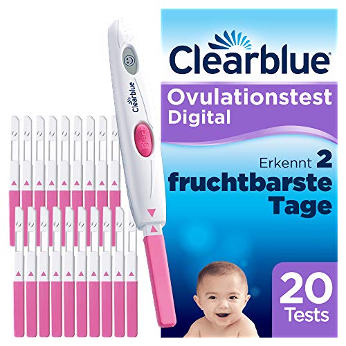 Clearblue Kinderwunsch Ovulationstest Digital - Fruchtbarkeitstest für Eisprung, 20 Tests