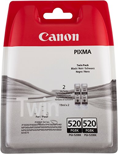 Canon PGI-520BK Schwarz Tintenpatrone – Tintenpatronen (schwarz, Pixma MX870 PIXMA MX860 PIXMA iP3600 PIXMA MP630, Tintenstrahldrucker)