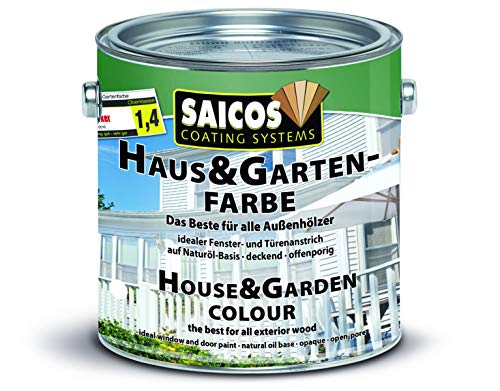 Saicos Colour GmbH 500 2301 Haus und Gartenfarbe, schwedenrot, 2.5 l (1er Pack)