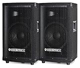 Paar McGrey TP-8 Lautsprecher Boxen (2 Stück DJ- und Partyboxen, 8' Woofer, 300W, Passiv, 2-Wege System, Holzgehäuse) schwarz