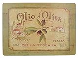 Creative Tops Olio D'Oliva Platzdeckchen Set, Tischset mit italienischem Design, 4 Premium Untersetzer Platzdecken, Platzsets 40 x 29 cm