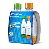 SodaStream PET-Flasche 0,5Liter Duopack aus bruchfestem kristallklarem PET und frei von BPA! ideal für Schule, Sport, Freizeit