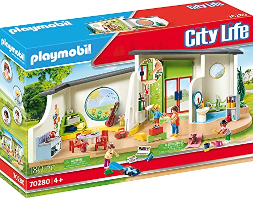 PLAYMOBIL City Life 70280 Kita Regenbogen mit Licht- und Soundeffekt, Ab 4 Jahren