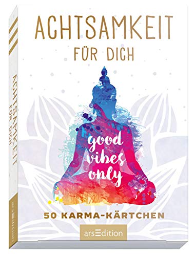 Achtsamkeit für dich: 50 Karma-Kärtchen | Schön gestaltete Achtsamkeitskarten in Geschenkbox zur Stressbewältigung im Alltag (Achtsamkeitskärtchen)