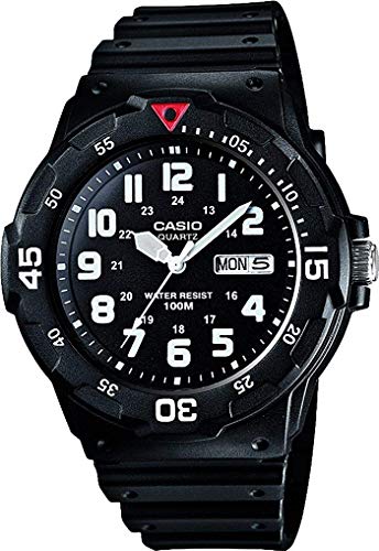 Casio Collection Herren-Armbanduhr MRW 200H 1BVEF, schwarz/Rot