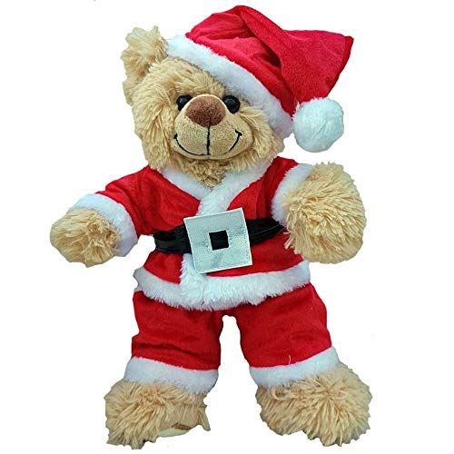 Splodge Teddy Parties Weihnachtsmann Kostüm - 40cm - Teddybär Outfit Kleidung