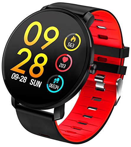Smartwatch Herren Pulsuhren Damen Schrittzahler Sportuhren mit Blutdruckmessung Touchscreen Laufuhr Blutdruck Schrittzähler ohne App und Handy Fitness Armbanduhr mit Whatsapp Funktion für IOS Android