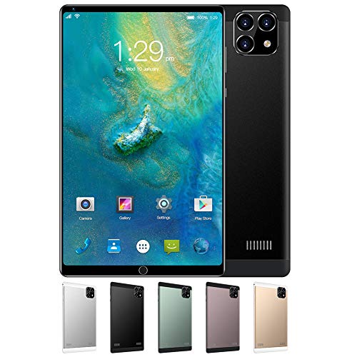 ELLENS 8-Zoll-Tablet, 3G-Android-Handy ohne vertrag, Kostenlose Dual-SIM-Karte, 1 GB RAM, 16 GB ROM, 128 GB Erweiterung, Quad-Core-Prozessor, WLAN + GPS + FM + Bluetooth