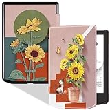 E-Book-Schutzhülle Slim-Fit-Hülle für Pocketbook Verse/ für Pocketbook Verse Pro EReader, Premium-PU-Leder-Smartcover mit automatischer Schlaf-/Wachfunktion E-Book-Fälle ( Color : Sunflower , Size : P