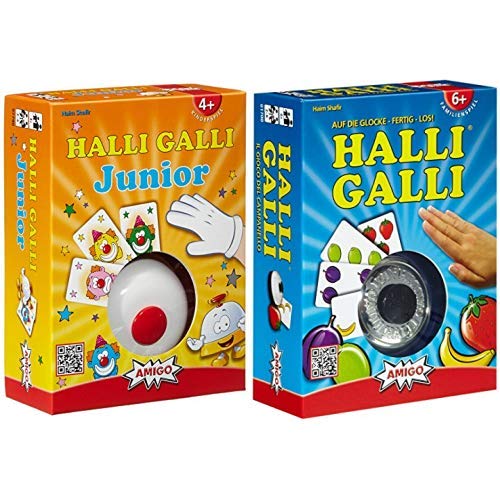 Amigo 7790 - Halli Galli Junior, Kartenspiel & Halli Galli. Auf die Glocke-fertig-los!