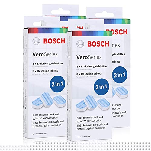 4x Bosch VeroSeries TCZ8002 Entkalkungstabletten 2in1 für Kaffeevollautomaten