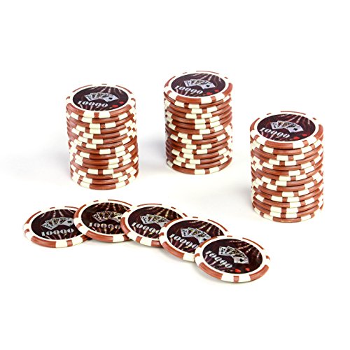 50 Poker-Chips Laser-Chips Ocean-Champion-CHIP Kanten abgerundet 12g Metallkern Poker Texas Hold`em Black Jack Roulette Token Jeton Wert 1-10000 wählbar (Wert 10000)