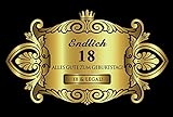 Oblique-Unique® Aufkleber Flaschenetikett Etikett 18 Geburtstag Gold elegant